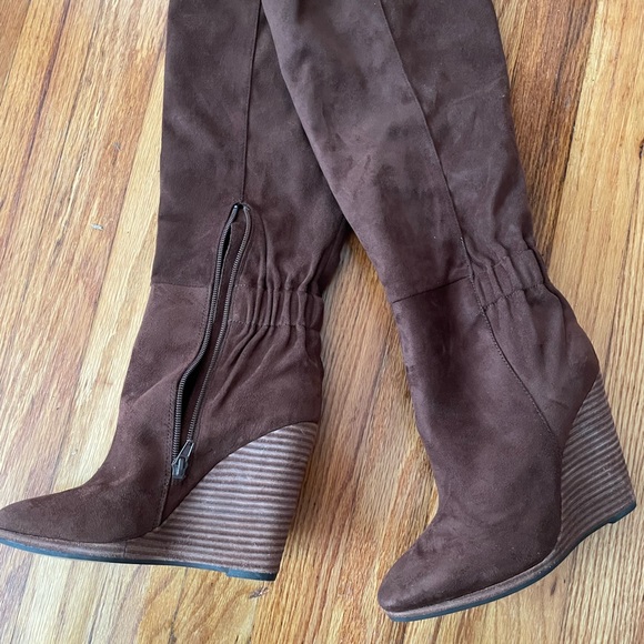 Charles by Charles David Hampton fabric upper brown boots